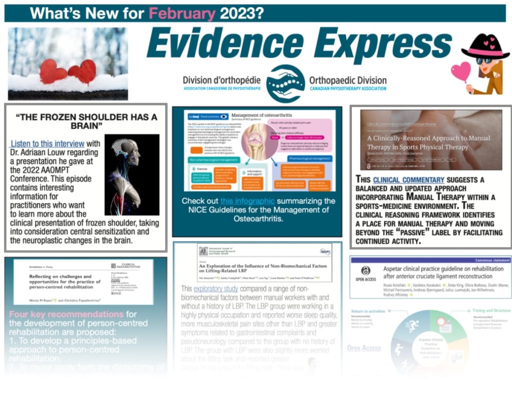 December Evidence Express - National Orthopaedic Division of the ...