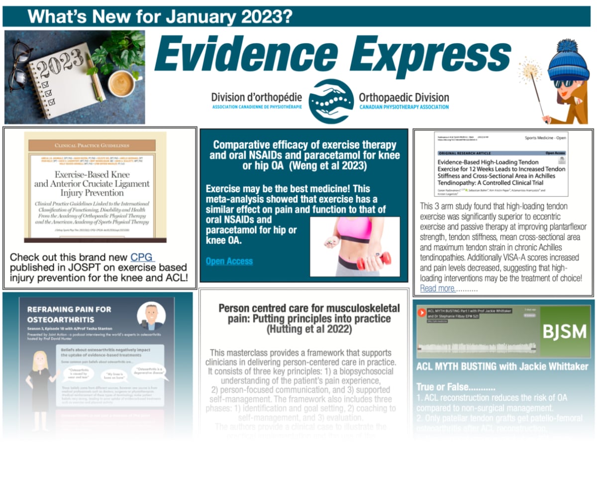January Evidence Express - National Orthopaedic Division of the ...