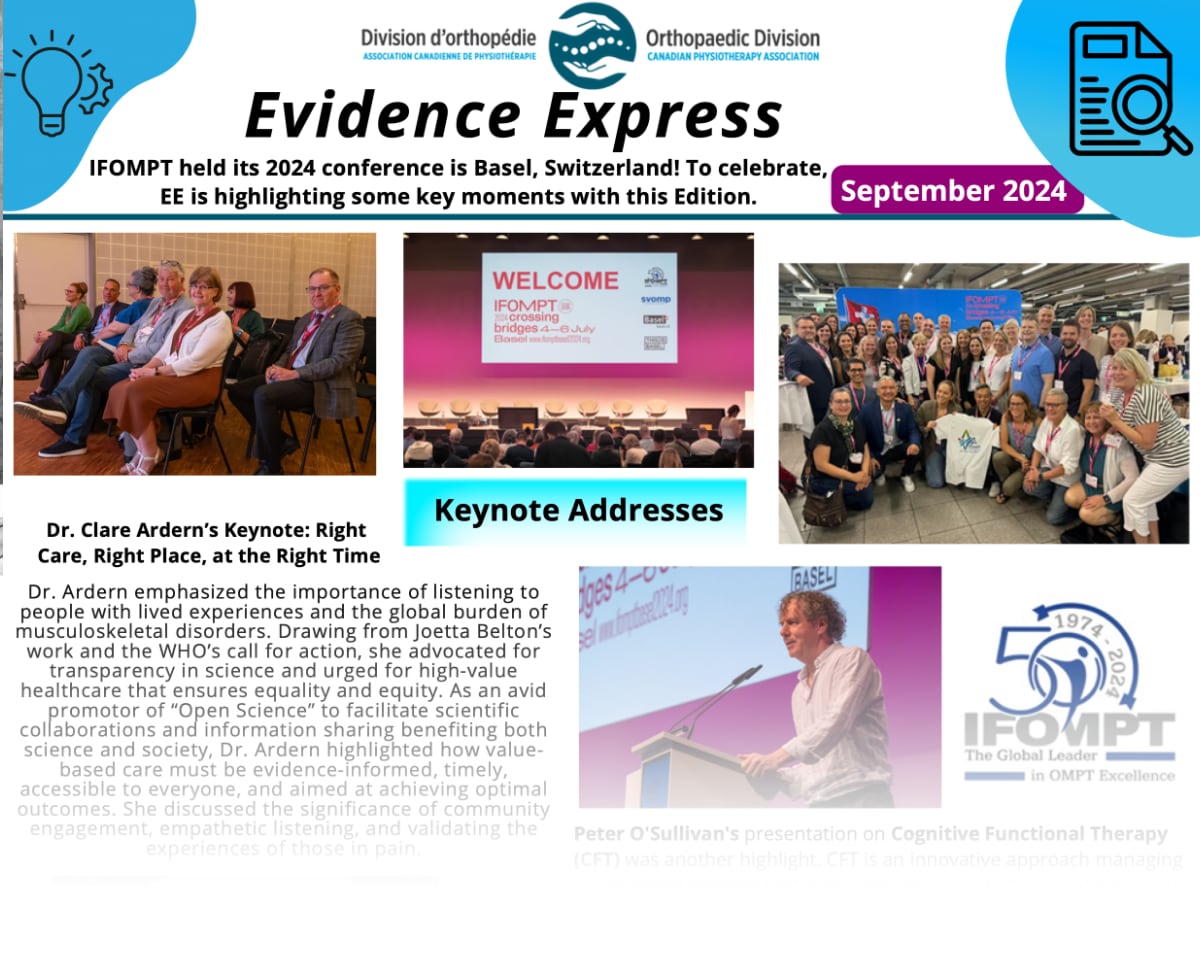 September Evidence Express - National Orthopaedic Division of the ...
